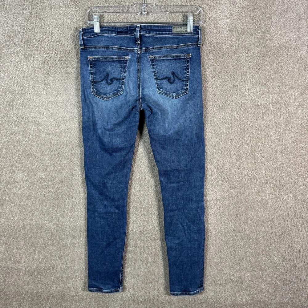 AG Adriano Goldschmied Stevie Ankle Jeans Womens 27‎ Blue Slim Straight Denim